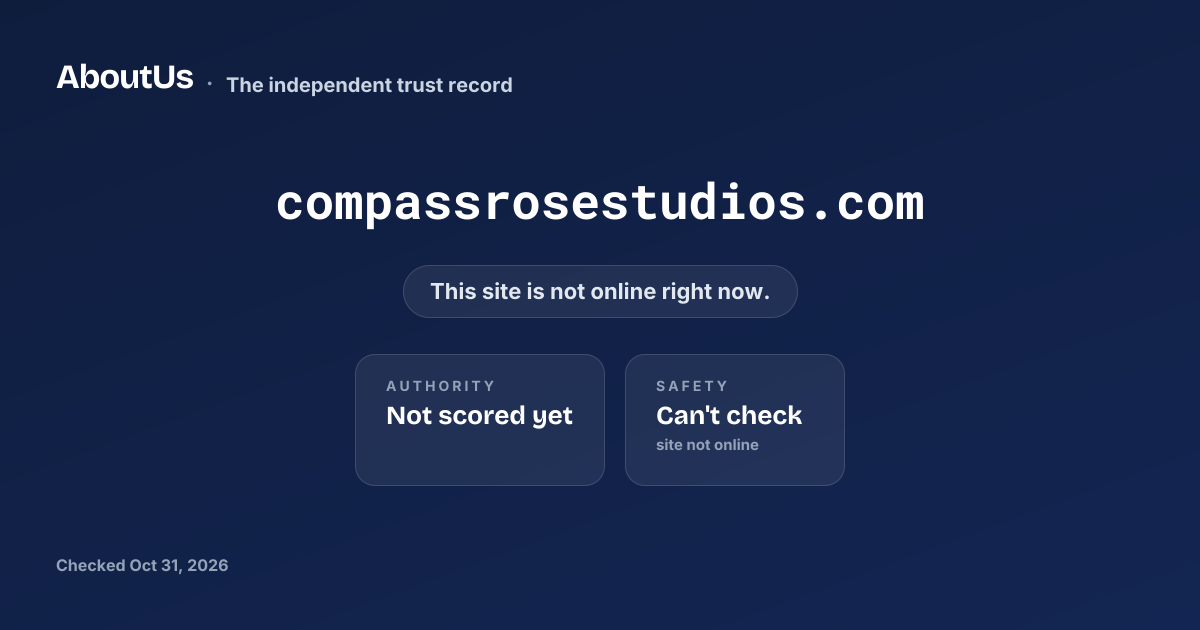 compassrosestudios.com — website not responding | AboutUs