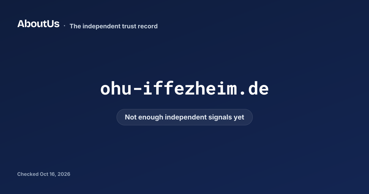 ohu-iffezheim.de — website not responding | AboutUs